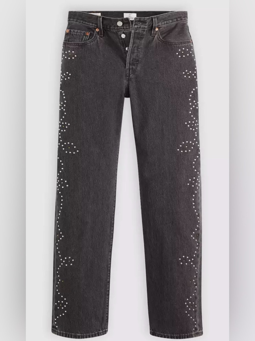 Vintage 501® '90S WOMEN'S JEANS BLACK embellished - Size 29 x 32 - Picture 3 of 11